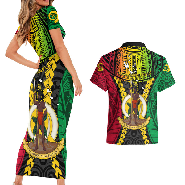 Personalized Vanuatu Summer Maxi Dress Vanuatuan Coat Of Arms Mix Pig Tusk Poynesian Pattern LT05 main image 0
