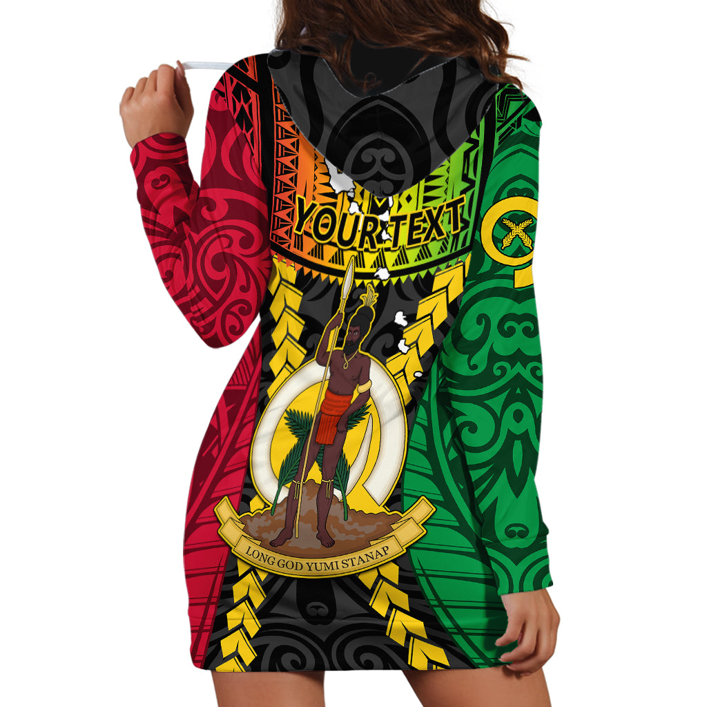 Personalized Vanuatu Hoodie Dress Vanuatuan Coat Of Arms Mix Pig Tusk Poynesian Pattern LT05 - Polynesian Pride