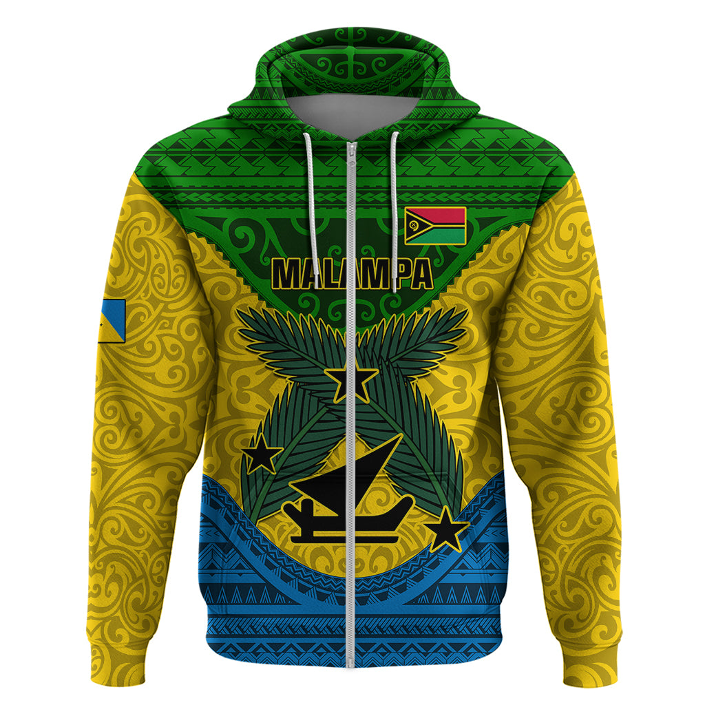 Vanuatu Malampa Province Hoodie Coat Of Arms And Namele Fern Polynesian Pattern LT05 - Polynesian Pride