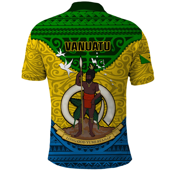 Vanuatu Polo Shirt Coat Of Arms Tree Coconut main image 1