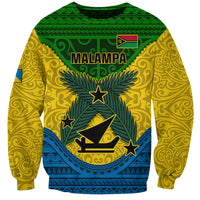 Vanuatu Malampa Province Sweatshirt Coat Of Arms And Namele Fern Polynesian Pattern LT05 Unisex Yellow - Polynesian Pride