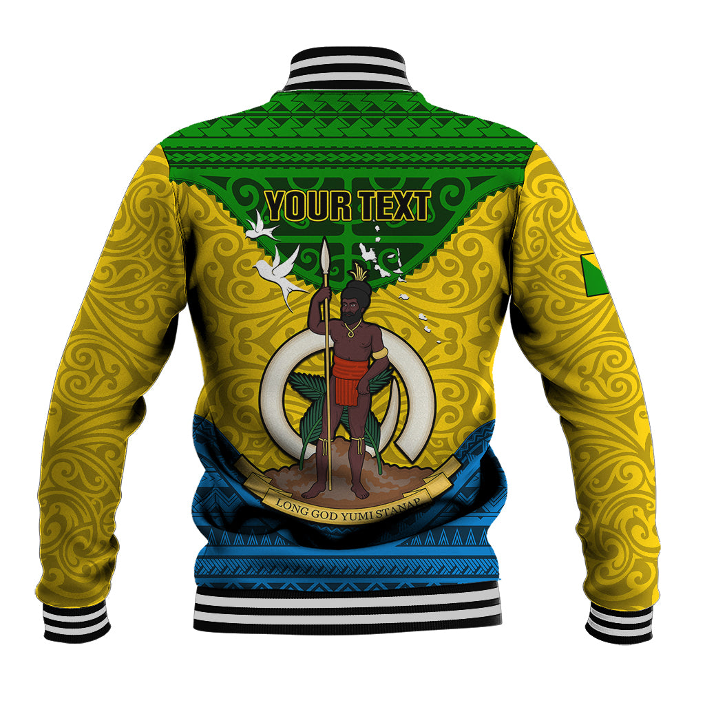 Personalized Vanuatu Malampa Province Baseball Jacket Coat Of Arms And Namele Fern Polynesian Pattern LT05 - Polynesian Pride
