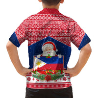 Personalised Philippines Christmas Family Matching Long Sleeve Bodycon Dress and Hawaiian Shirt Filipino Parol Maligayang Pasko LT05 - Polynesian Pride