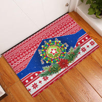 Philippines Christmas Rubber Doormat Filipino Parol Maligayang Pasko LT05 Red - Polynesian Pride