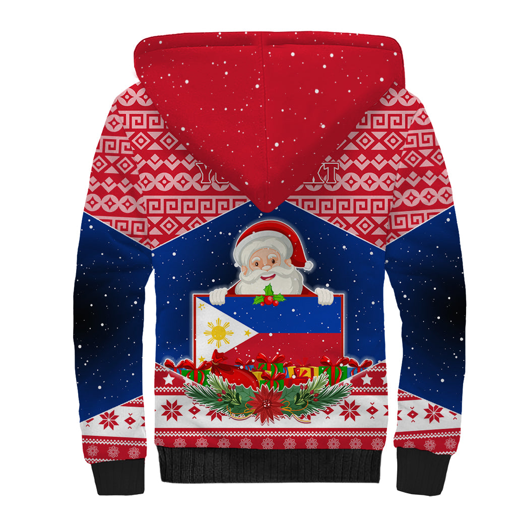 Personalised Philippines Christmas Sherpa Hoodie Filipino Parol Maligayang Pasko LT05 - Polynesian Pride