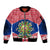 Personalised Philippines Christmas Sleeve Zip Bomber Jacket Filipino Parol Maligayang Pasko LT05 Unisex Red - Polynesian Pride