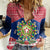 Personalised Philippines Christmas Women Casual Shirt Filipino Parol Maligayang Pasko LT05 Female Red - Polynesian Pride