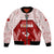 Custom Tonga Rugby Bomber Jacket 2023 Pacific Championships Kupesi Ngatu Mate Maa LT05 Unisex Red - Polynesian Pride