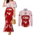 Custom Tonga Rugby Couples Matching Mermaid Dress and Long Sleeve Button Shirt 2023 Pacific Championships Kupesi Ngatu Mate Maa LT05 Red - Polynesian Pride
