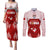 Custom Tonga Rugby Couples Matching Puletasi Dress and Long Sleeve Button Shirt 2023 Pacific Championships Kupesi Ngatu Mate Maa LT05 Red - Polynesian Pride