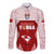 Custom Tonga Rugby Long Sleeve Button Shirt 2023 Pacific Championships Kupesi Ngatu Mate Maa LT05 Unisex Red - Polynesian Pride