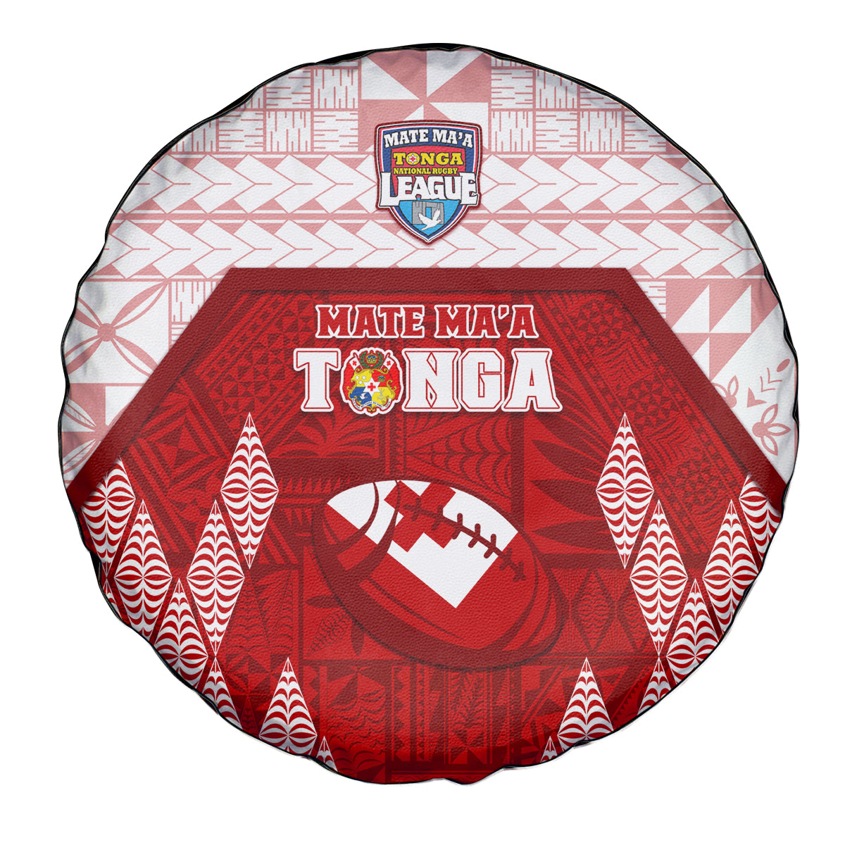 Tonga Rugby Spare Tire Cover 2023 Pacific Championships Kupesi Ngatu Mate Maa LT05 - Polynesian Pride