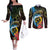 Vanuatu Fishing Couples Matching Off The Shoulder Long Sleeve Dress and Long Sleeve Button Shirt It's Time To Fish