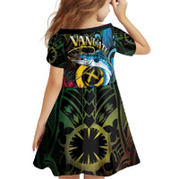 Vanuatu Fishing Family Matching Tank Maxi Dress and Hawaiian Shirt It's Time To Fish LT05 - Polynesian Pride
