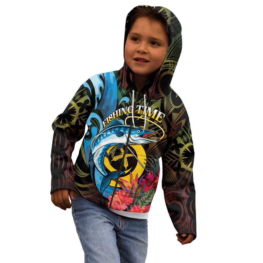 Vanuatu Fishing Kid Hoodie It's Time To Fish