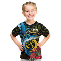 Vanuatu Fishing Kid T Shirt It's Time To Fish
