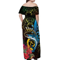 Vanuatu Fishing Off Shoulder Maxi Dress It's Time To Fish