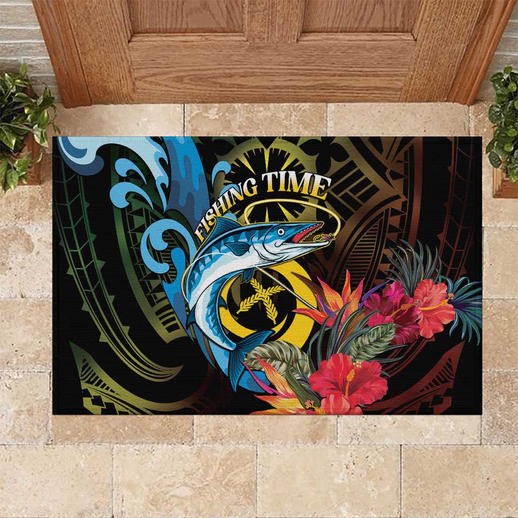 Vanuatu Fishing Rubber Doormat It's Time To Fish