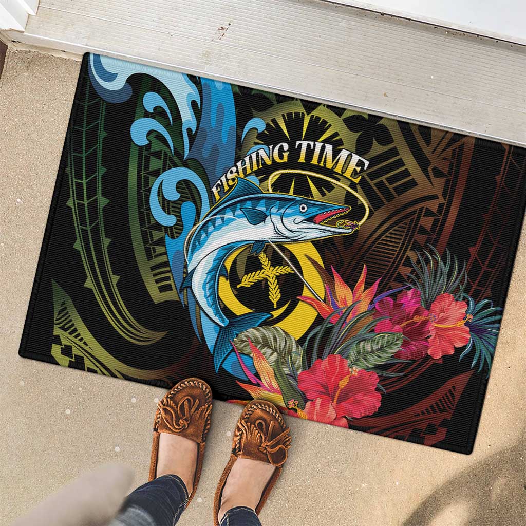 Vanuatu Fishing Rubber Doormat It's Time To Fish