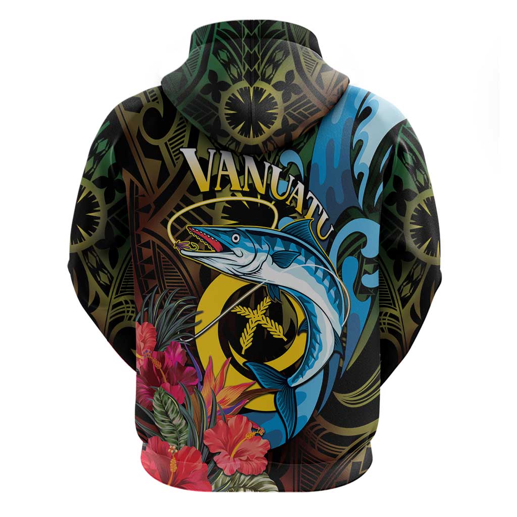 Vanuatu Fishing Zip Hoodie It's Time To Fish LT05 - Polynesian Pride