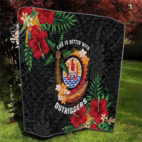 French Polynesia Outrigger Canoe Race Quilt Tropical Vibe LT05 - Polynesian Pride