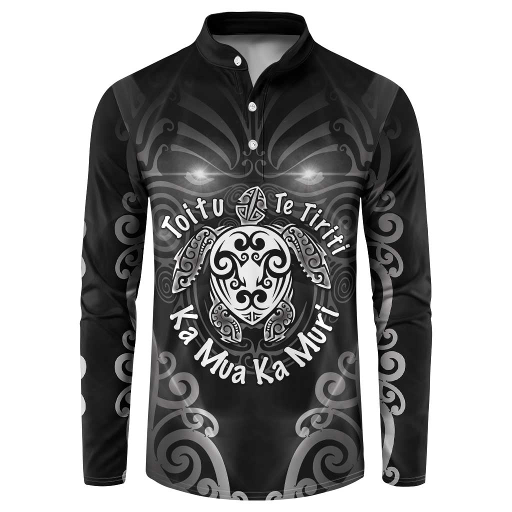 Aotearoa Toitu Te Tiriti Button Sweatshirt Ka Mua Ka Muri