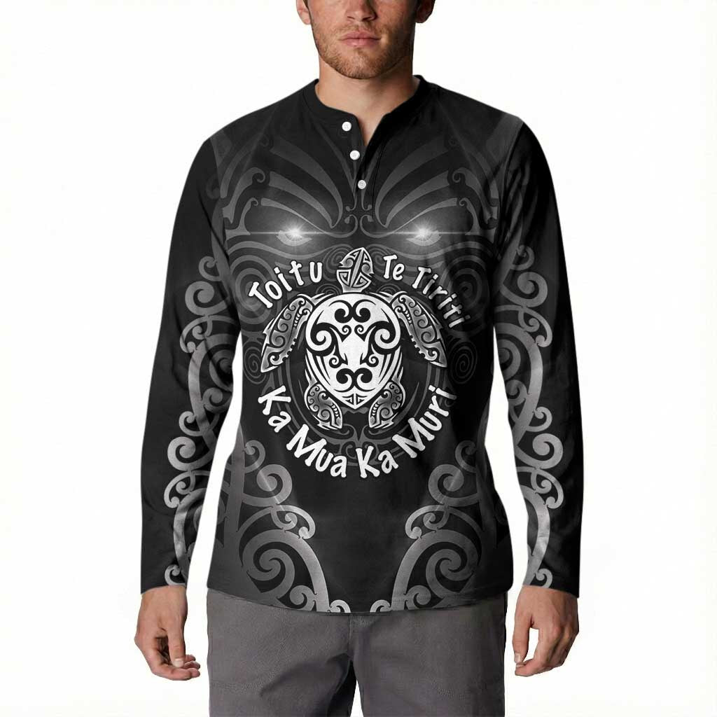 Aotearoa Toitu Te Tiriti Button Sweatshirt Ka Mua Ka Muri