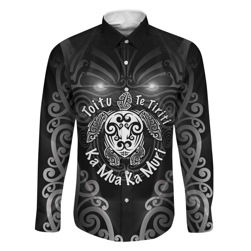 Aotearoa Toitu Te Tiriti Family Matching Long Sleeve Bodycon Dress and Hawaiian Shirt Ka Mua Ka Muri