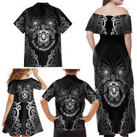 Aotearoa Toitu Te Tiriti Family Matching Off Shoulder Maxi Dress and Hawaiian Shirt Ka Mua Ka Muri