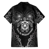 Aotearoa Toitu Te Tiriti Family Matching Off Shoulder Maxi Dress and Hawaiian Shirt Ka Mua Ka Muri