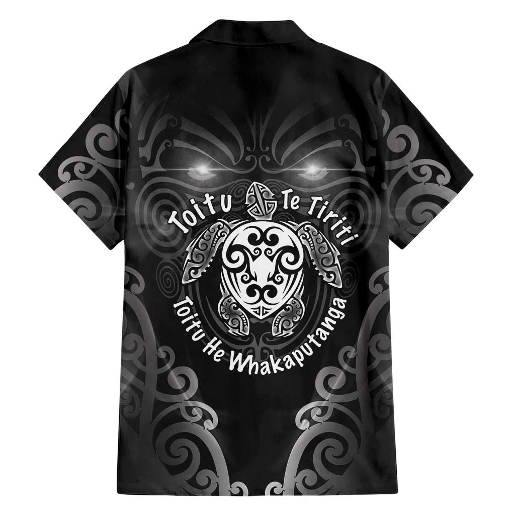 Aotearoa Toitu Te Tiriti Family Matching Off Shoulder Short Dress and Hawaiian Shirt Ka Mua Ka Muri
