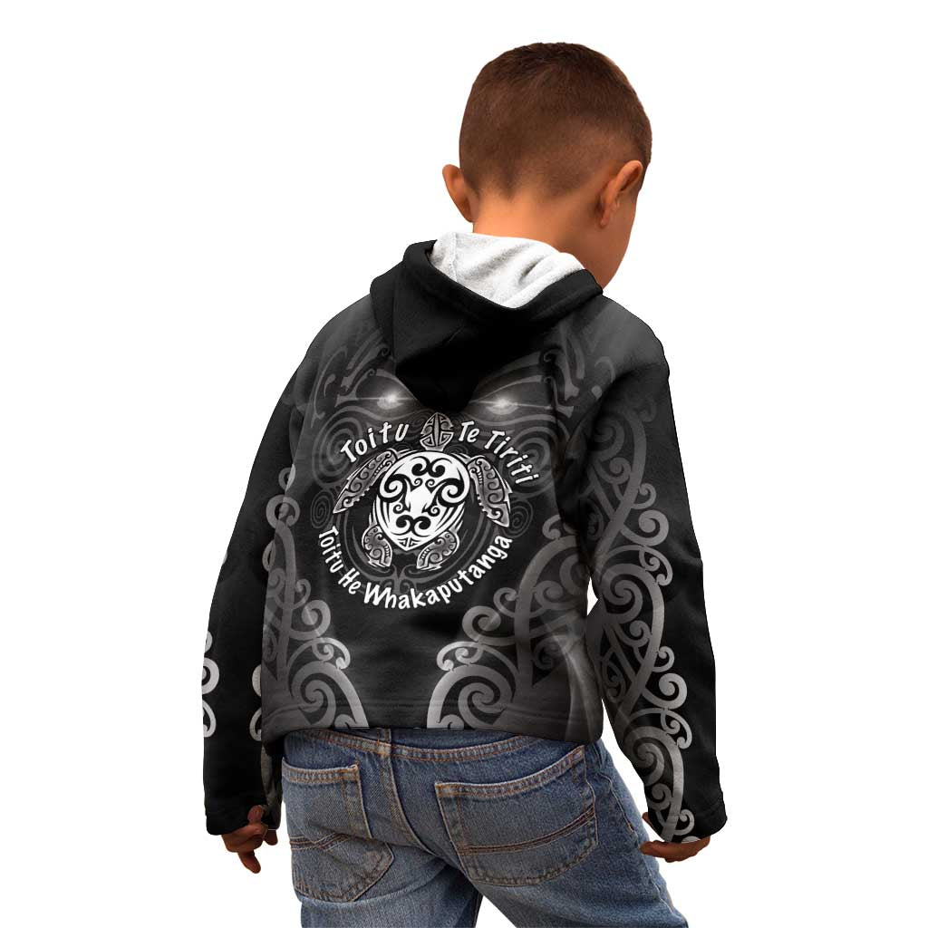 Aotearoa Toitu Te Tiriti Kid Hoodie Ka Mua Ka Muri