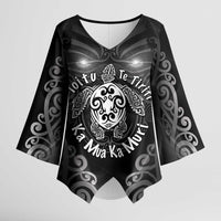 Aotearoa Toitu Te Tiriti Kimono Sleeve Blouse Ka Mua Ka Muri