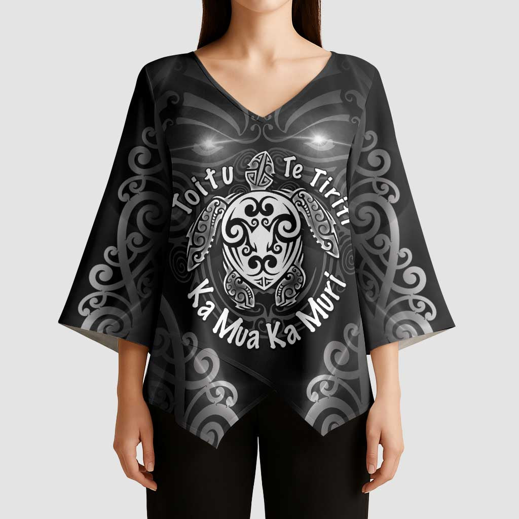 Aotearoa Toitu Te Tiriti Kimono Sleeve Blouse Ka Mua Ka Muri