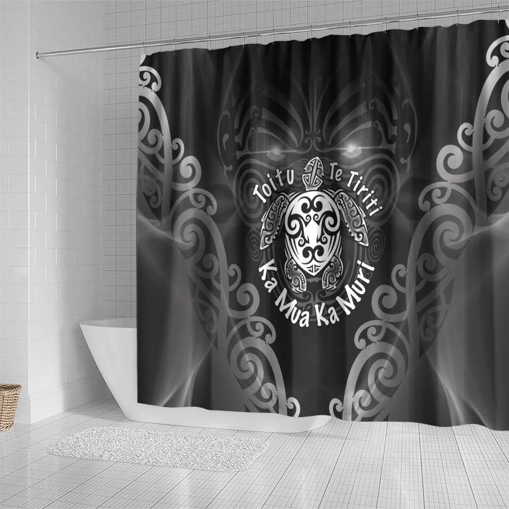 Aotearoa Toitu Te Tiriti Shower Curtain Ka Mua Ka Muri