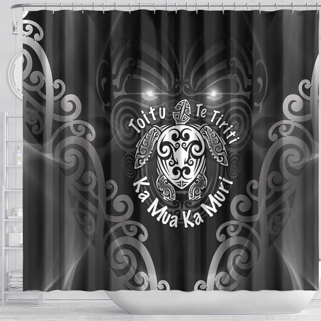 Aotearoa Toitu Te Tiriti Shower Curtain Ka Mua Ka Muri