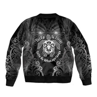 Aotearoa Toitu Te Tiriti Sleeve Zip Bomber Jacket Ka Mua Ka Muri LT05 - Polynesian Pride