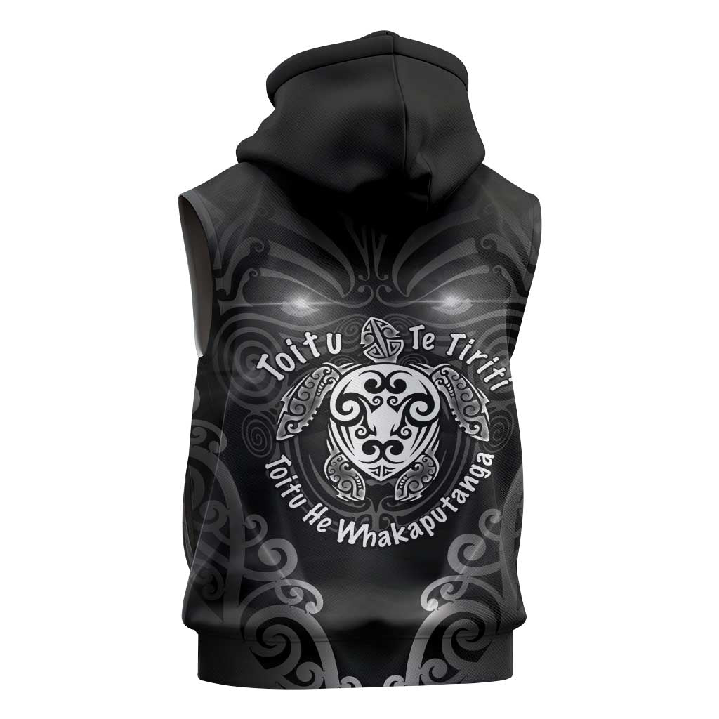 Aotearoa Toitu Te Tiriti Sleeveless Hoodie Ka Mua Ka Muri