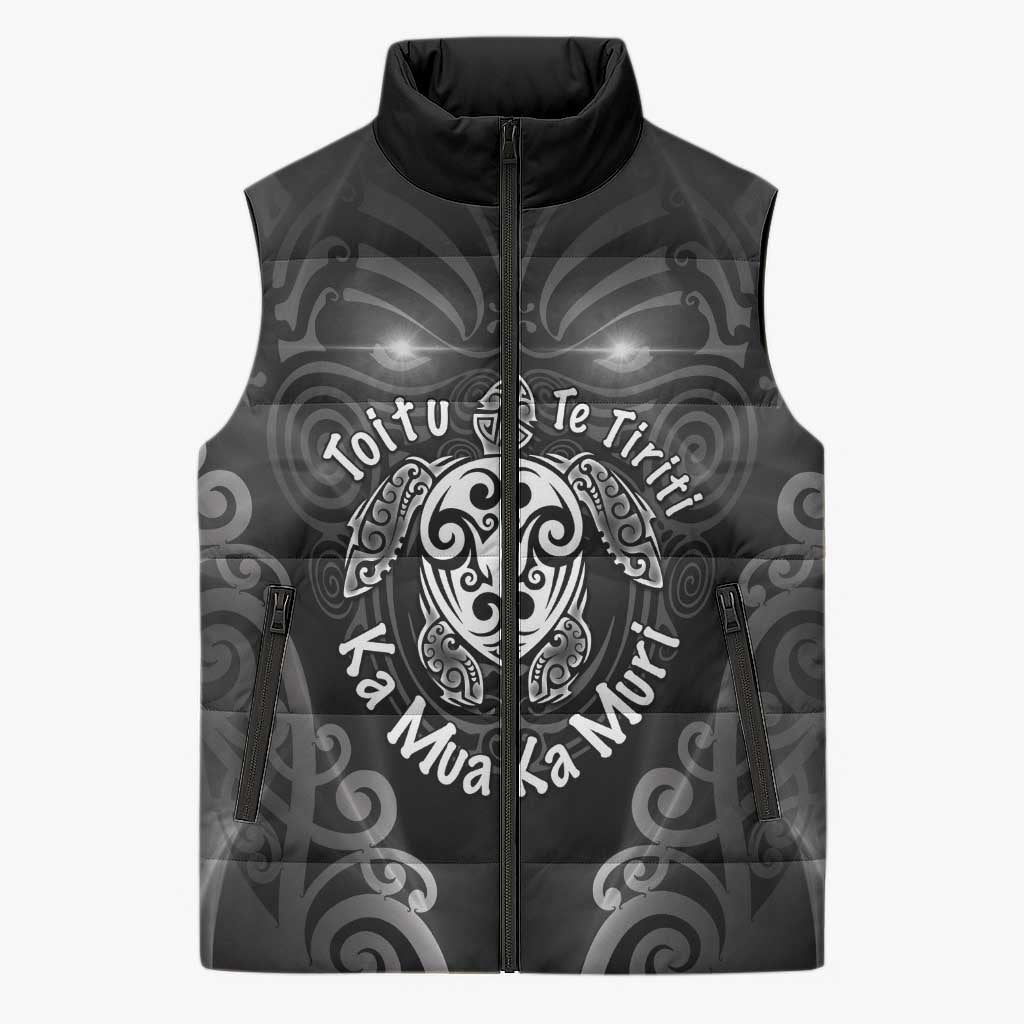 Aotearoa Toitu Te Tiriti Sleeveless Puffer Jacket Ka Mua Ka Muri