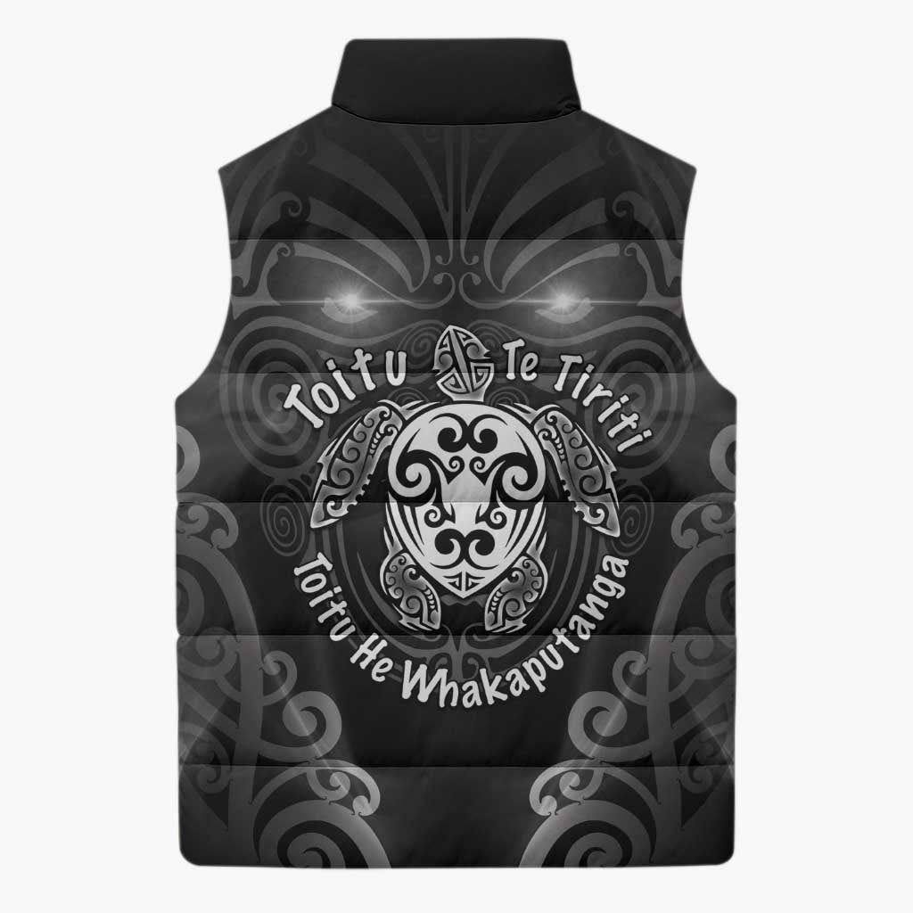 Aotearoa Toitu Te Tiriti Sleeveless Puffer Jacket Ka Mua Ka Muri
