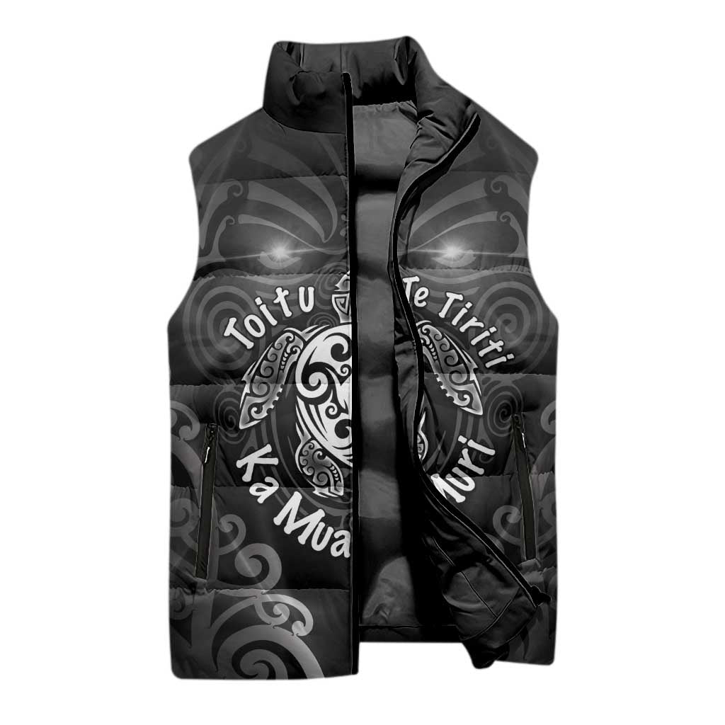 Aotearoa Toitu Te Tiriti Sleeveless Puffer Jacket Ka Mua Ka Muri