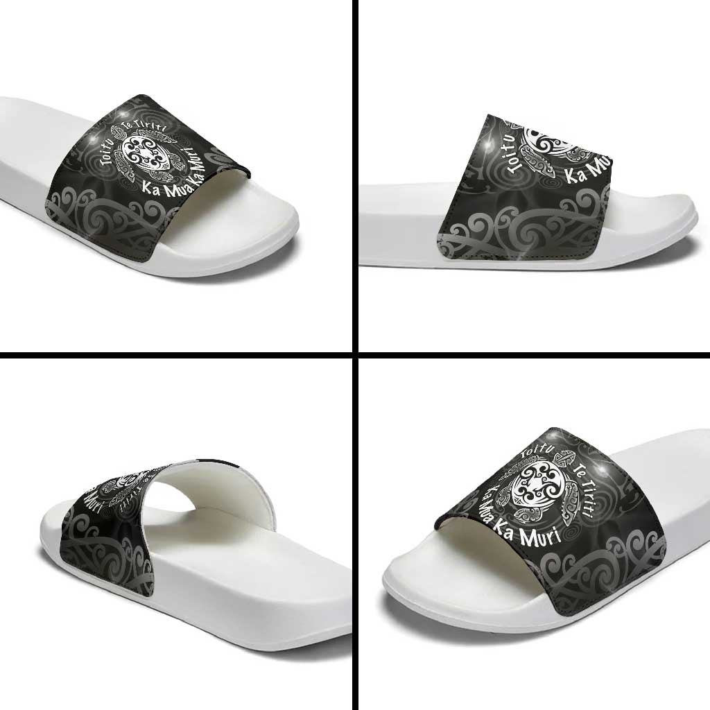 Aotearoa Toitu Te Tiriti Slide Sandals Ka Mua Ka Muri