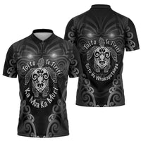 Aotearoa Toitu Te Tiriti Zipper Polo Shirt Ka Mua Ka Muri