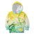Personalised Cook Islands Kia Orana Kid Hoodie Polynesian Turtle With Circle Stars LT05 Hoodie Yellow - Polynesian Pride