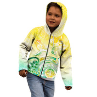 Personalised Cook Islands Kia Orana Kid Hoodie Polynesian Turtle With Circle Stars LT05 - Polynesian Pride