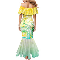 Personalised Cook Islands Kia Orana Mermaid Dress Polynesian Turtle With Circle Stars LT05 - Polynesian Pride