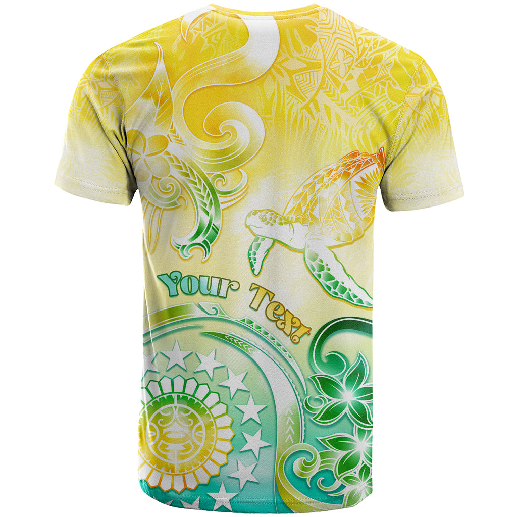 Personalised Cook Islands Kia Orana T Shirt Polynesian Turtle With Circle Stars LT05 - Polynesian Pride