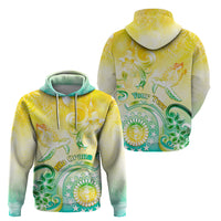 Personalised Cook Islands Kia Orana Zip Hoodie Polynesian Turtle With Circle Stars LT05 - Polynesian Pride