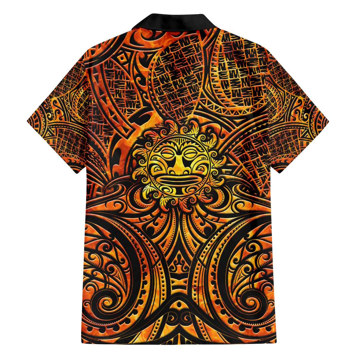 New Zealand Tamanuitera The Sun Family Matching Off Shoulder Short Dress and Hawaiian Shirt Maori Pattern LT05 - Polynesian Pride