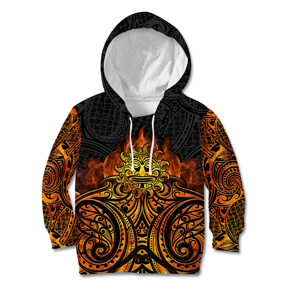 New Zealand Tamanuitera The Sun Kid Hoodie Maori Pattern LT05 Hoodie Orange - Polynesian Pride
